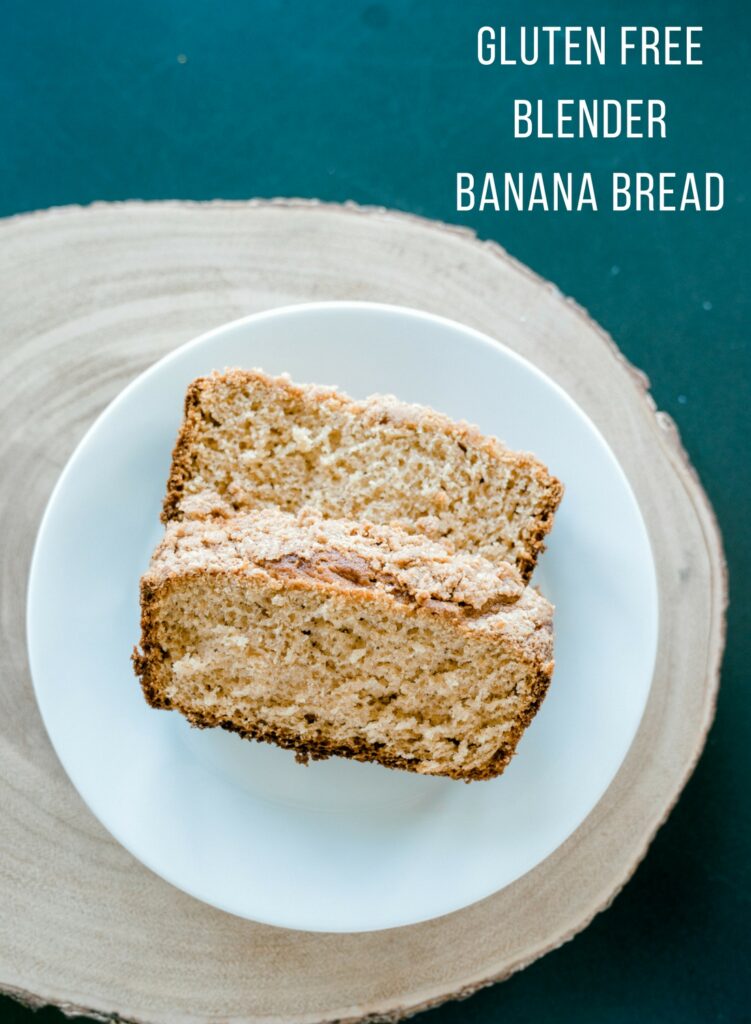 Gluten Free Blender Banana Bread with Crumb Topping