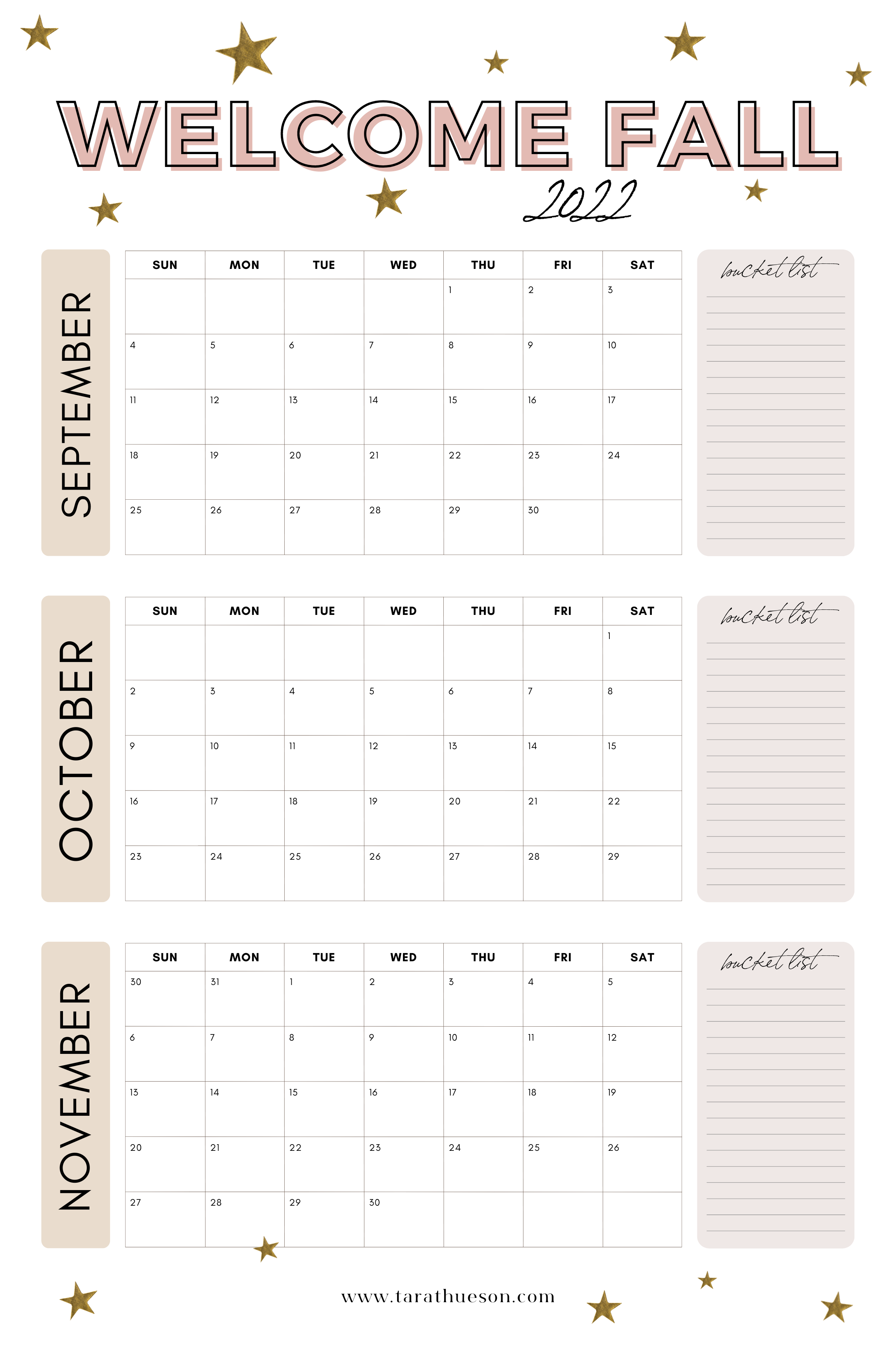 Printable Schedule
