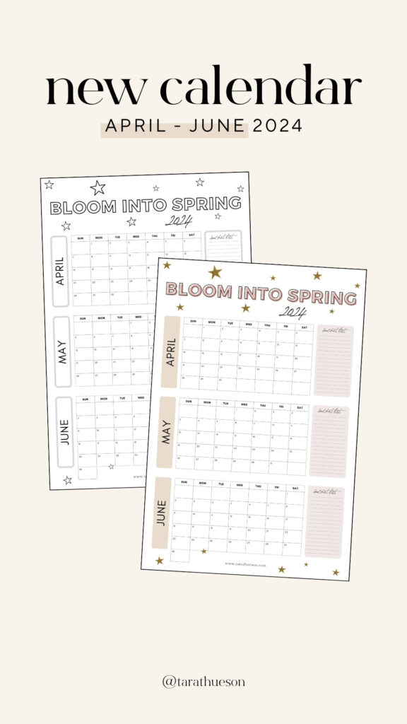 2024 April – June Calendar – Free Printable